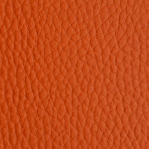 tissu simili cuir gros grain mandarine